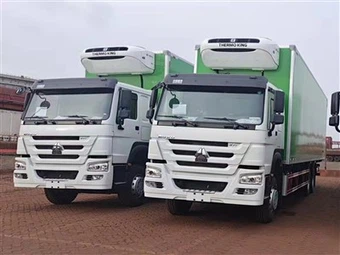 ใหม่ Sinotruk HOWO 6 × 4 รถบรรทุกห้องเย็น
